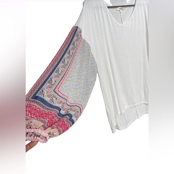 Bowerbird Andree by Unit - Printed Balloon Sleeve Top M - Picture 4 of 7